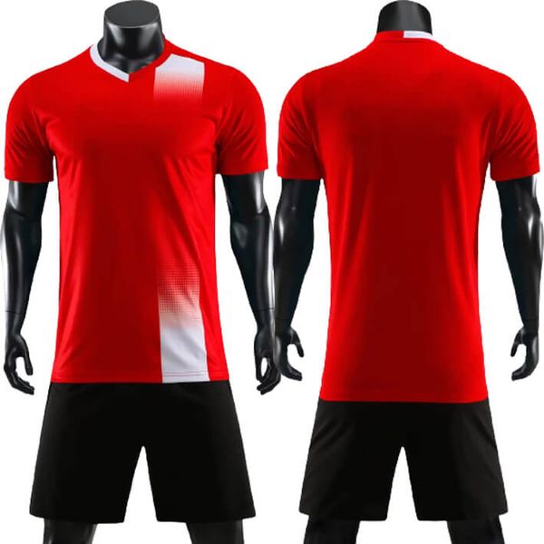 

custom your soccer jerseys & shorts diy name number team logo sponsor sports training uniforms men's personalized red football kit