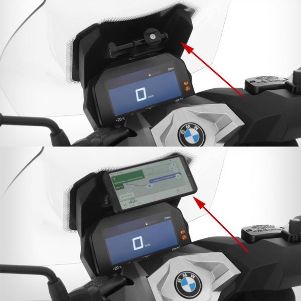 

stable refit motorcycle phone holder for c400x gps stand clip mount support charging phone stand for c400gt