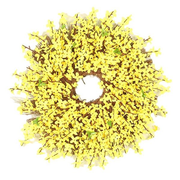 

artificial winter jasminum wreath flower farmhouse wreath,spring wreath front door for floral home wall decor