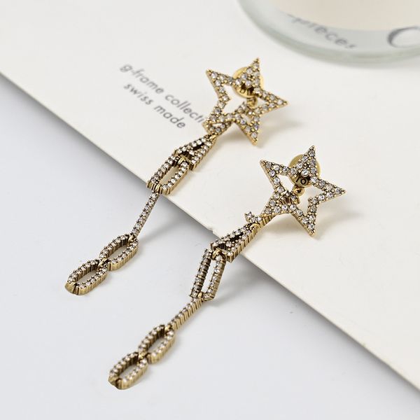 

special offer 2021 luxury designer jewelry letter earrings bee tassel 925 silver pin fragrance asymmetric girl