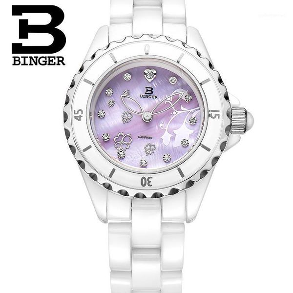 

100% real high-tech ceramic bracelet watches for women romantic flower wristwatch quartz rhinestone crystals watch analog montre wristwatche, Slivery;brown