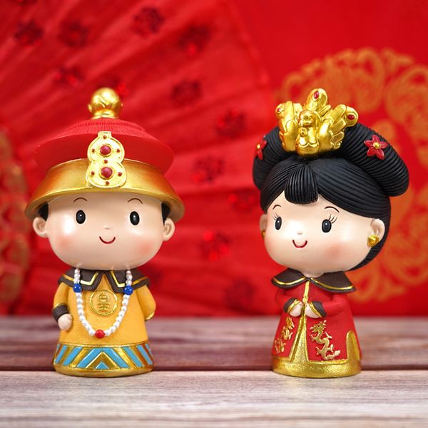 

souvenir delikai's cartoon character emperor and empress decorate the palace museum