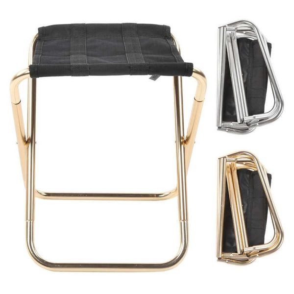 

folding outdoor chair aviation aluminum alloy outdoor portable camping mini folding stool fishing chair camping accessories