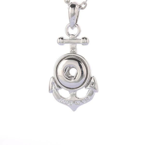 

boom life new snap jewelry fashion buttons necklaces link chain 60cm with crystal pendant fit 12mm snap buttons jewelry, Silver