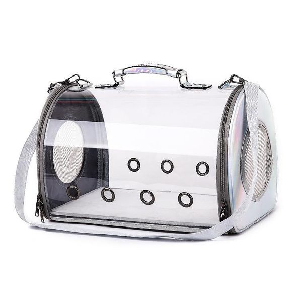 

pet dog cat shoulder bag space bag breathable portable pet carrier outdoor travel handbag cat dog transparent