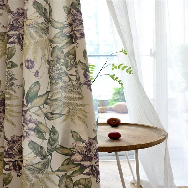 

curtain & drapes modern simple polyester cotton printed shade manufacturer's direct sale curtains for living room bedroom diningroom