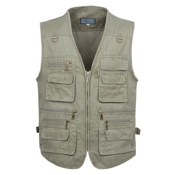 

men's vests 8xl 9xl 10xl male casual summer big size cotton sleeveless vest with many 16 pockets men multi pocket pograph waistcoat, Black;white