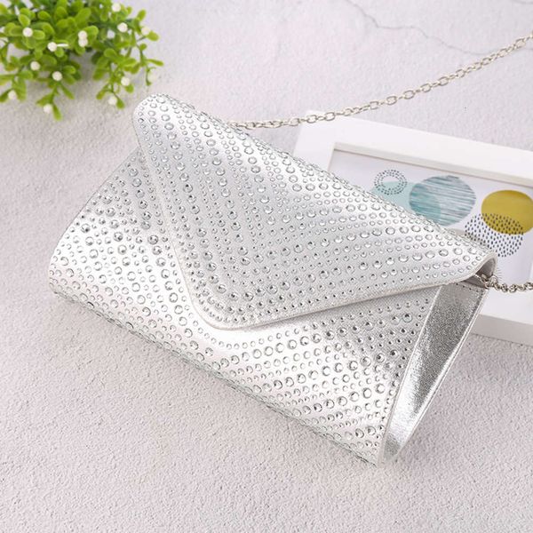

new pu material rhinestone dinner fashion temperament women's evening bag