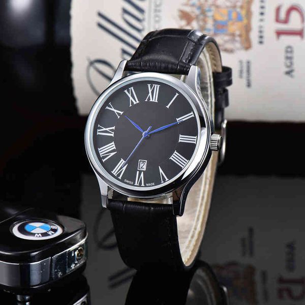 

ts-1853-men classic quartz clock luxury tag round counting time code table waterproof automatic mechanical, Slivery;brown