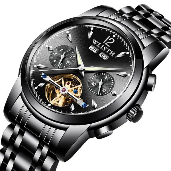 

automatic mechanical mens watches 2021 men's watches for man waterproof fashion male watch relogio masculino, Slivery;brown