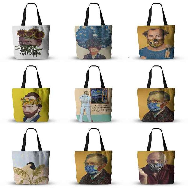 

shopping bags canva shopping bag matisse style oil painting figure series canvas single shoulder morandi earth color retro hand 721z