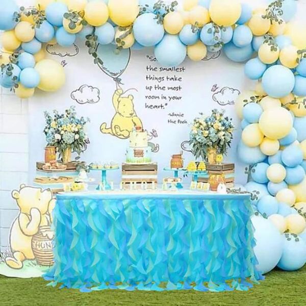 

table skirt rag wicker wedding decoration mesh birthday party el banquet
