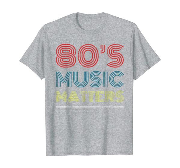 

80s music rocks shirt. vintage 80s style retro colors tshirt, White;black
