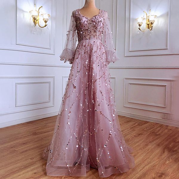 Abiti da sera di paillettes scintillanti abiti da sera Prom Dresses Deep V Neck Dress Prom Dress Lungo economico Pageant Occasioni Speciale Dress Pavimento lunghezza Arabo Abiti Quinceanera