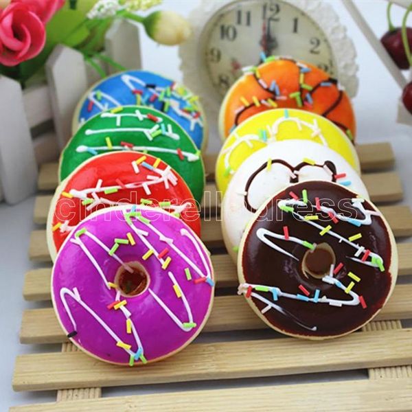 

simulation cute donut squishy squeeze kawaii toy stress reliever soft colourful doughnut scented slow rising toys