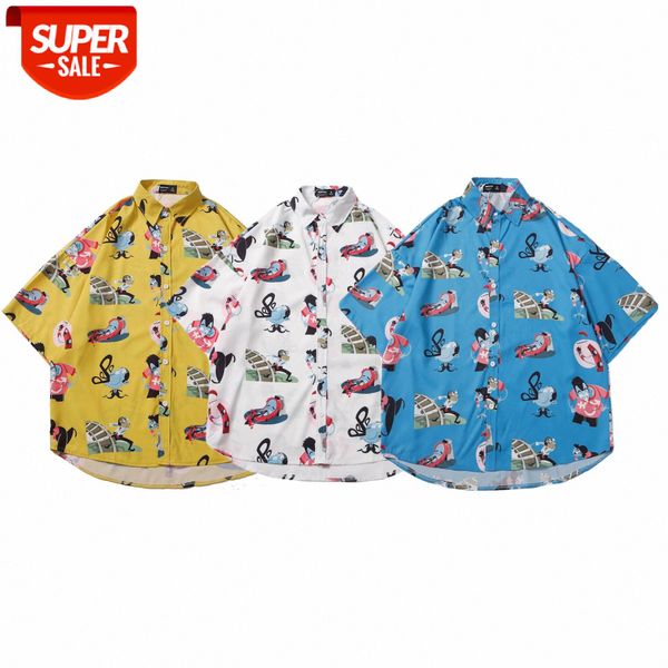 

brand supkcnxmc character casual shirt #t297, White;black