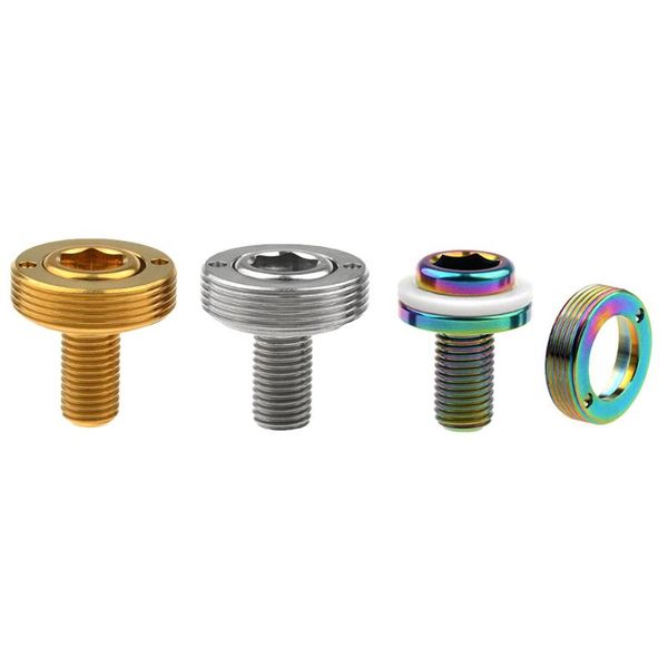 

bike heels & chainwheels 1 set m8x15mm titanium alloy crank bolt mountain bottom brackets fastening screws bicycle parts