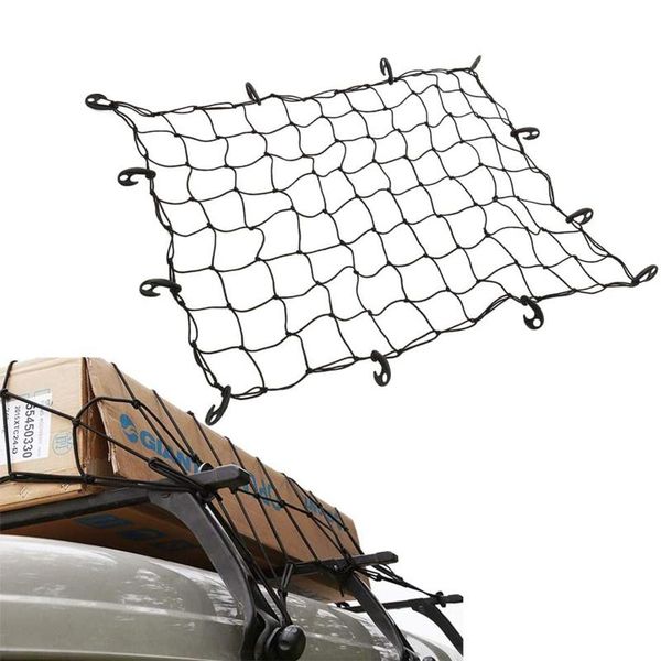 

storage boxes & bins 120x90cm car trunk roofnet latex elastic cargo luggage organizer bungee mesh universal for travel offroad suv