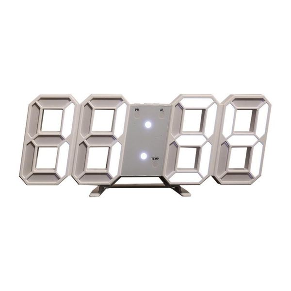 

other clocks & accessories 3d led digital alarm clock glowing night mode brightness adjustable electronic wall hanging table 24/12 hour drop