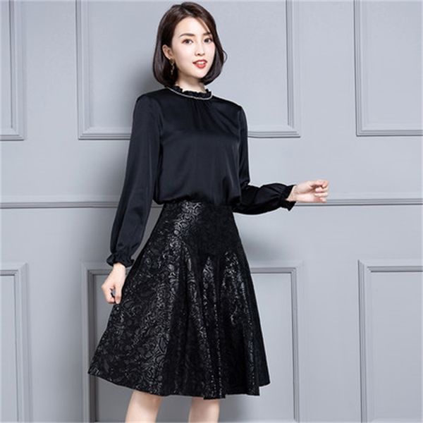 

2021 genuine new fashion sheep out of real leather k34 0641, Black