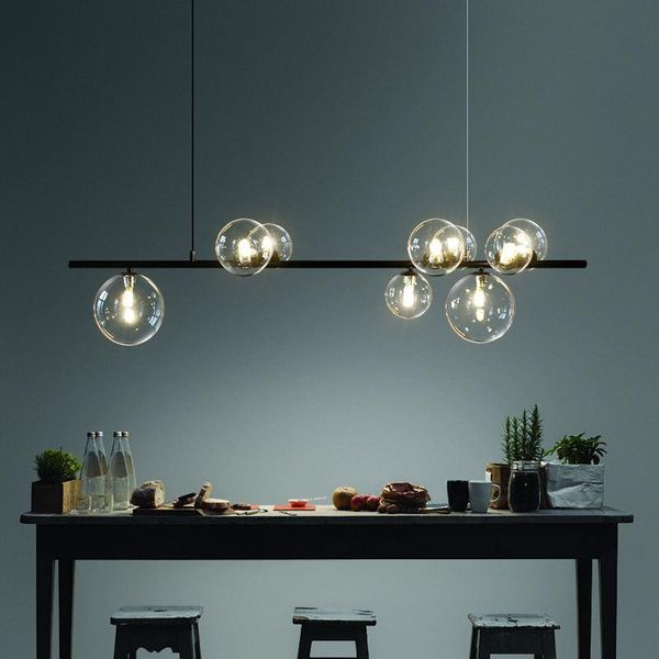 

pendant lamps modern led chandeliers glass ball chandelier lighting long for living room shop hanging light fixtures