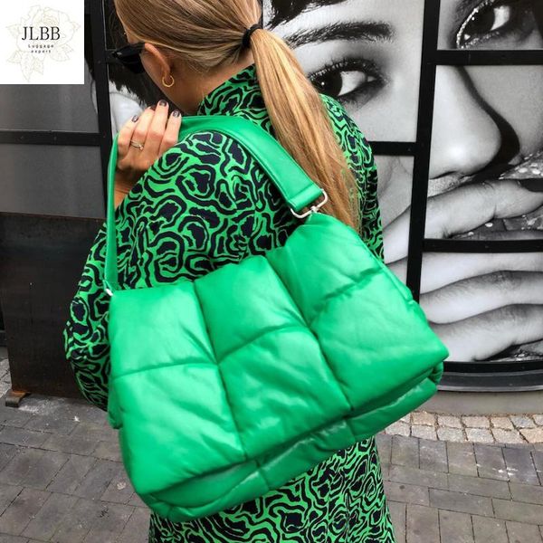 

fashion quilted women shoulder bags designer brand handbag luxury nylon space padded down cotton crossbody bag large tote winter