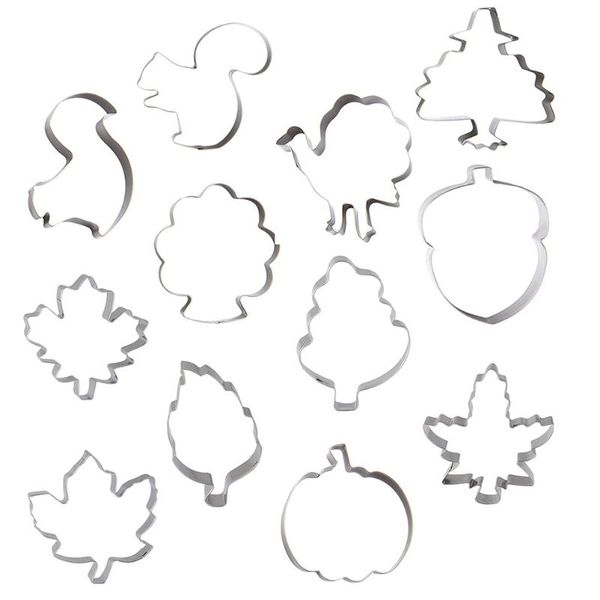 

baking moulds 12pcs thanksgiving theme biscuit molds useful fondant diy tool