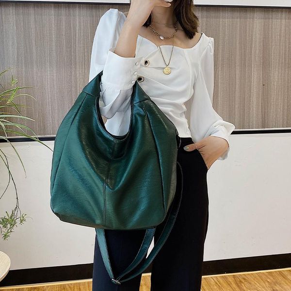 

cross body 2021 simple solid color satchel bag for women classic pu leather shoulder tote bags trend lady large capacity crossbody handbags