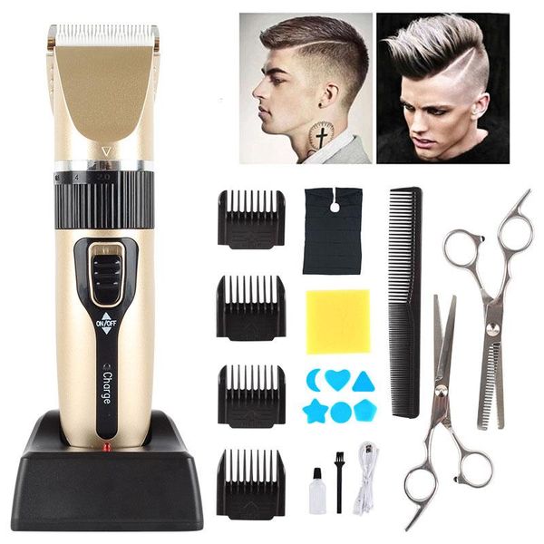 

hair clippers electric clipper rechargeable breard trimmer cordless shaver 0mm ceram blade men barber cutting machine