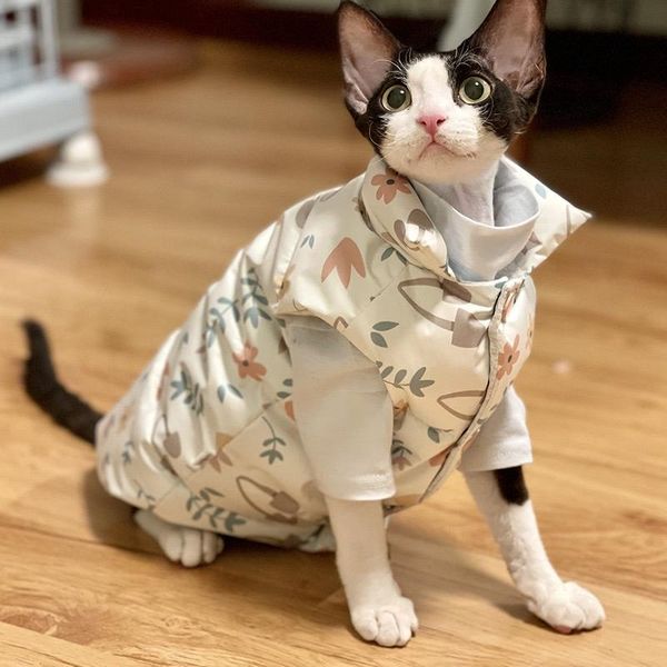 

cat costumes hairless clothes down cotton vest sphinx devon coat winter thickened warmth waterproof