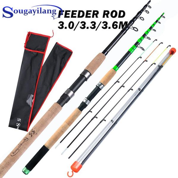 

sougayilang feeder fishing rod spinning travel rod 3.0m 3.3m 3.6m carbon fiber fishing pole carp tackle pesca