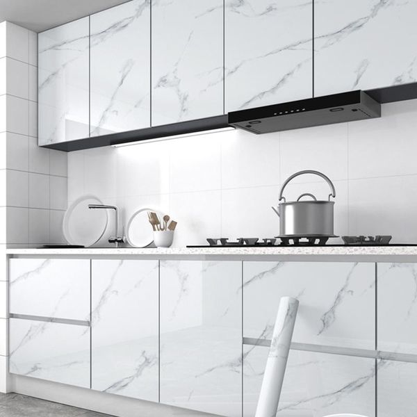 

window stickers marble style thick adhesive paper for furniture decorative films cabinet counterrenovation meuble fl