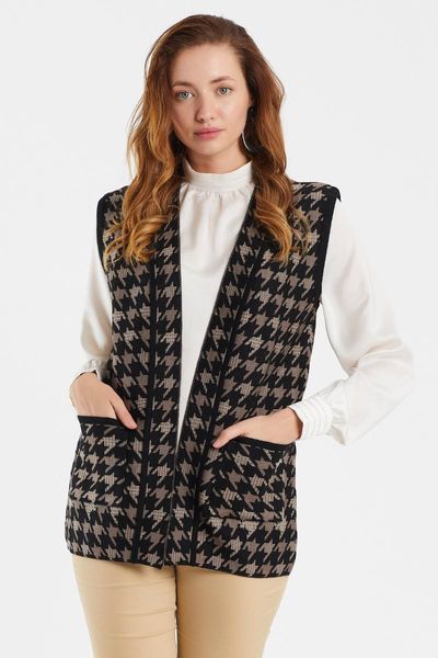 

women's vests for autumn and spring - women clothing, cardigan warm,cloak, Black;white