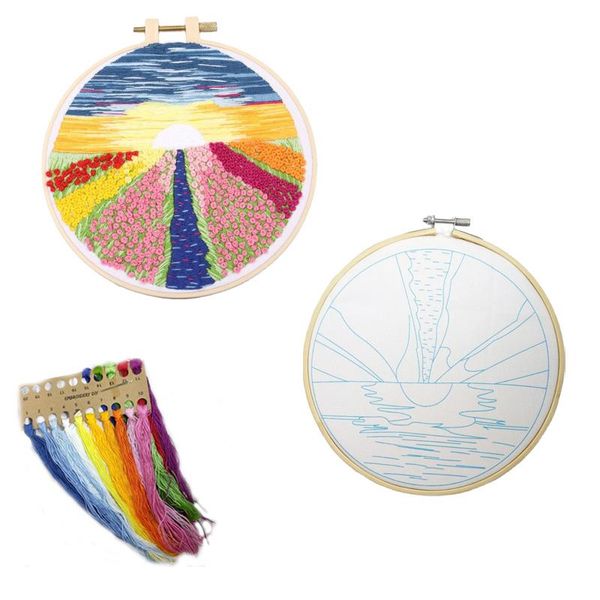 

other arts and crafts creative diy flower embroidery kit needlework handmade pattern printed cross stitch sewing art craft home decor painti