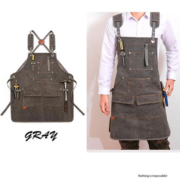 

woodworking aprons heavy duty waxed canvas work apron with pockets carpenter/blacksmith shop apron for men gift