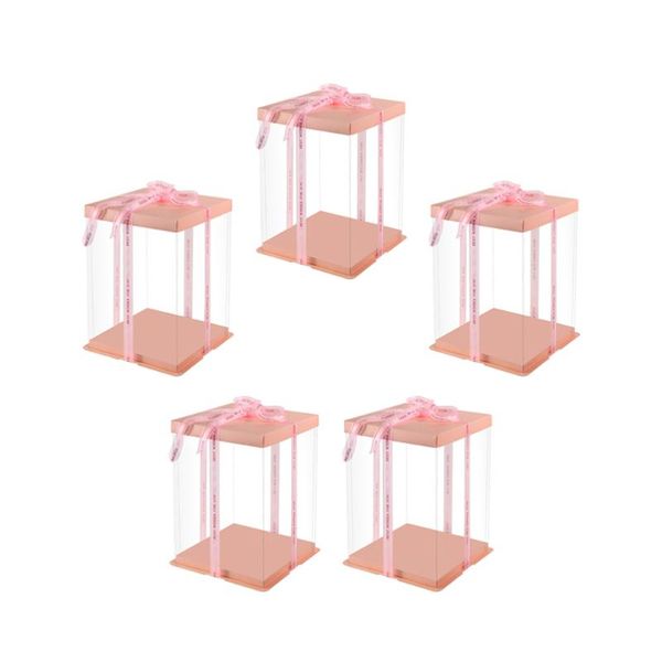 

gift wrap 5pcs cake packaging case dessert box simple portable birthday holder