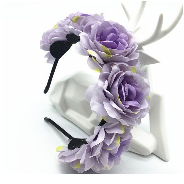 

princess headdresses flower crown kids floral headband garlands hair accessories bride bohemian flower wreath beach jllcsw