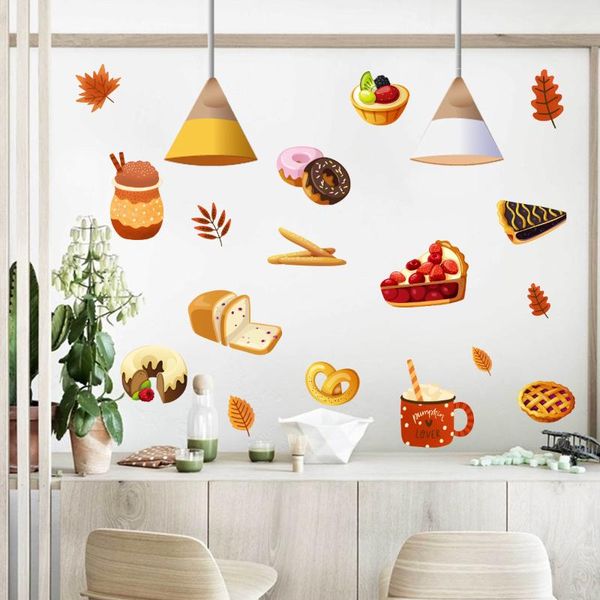 

wall stickers y1808 bread and dessert creative kitchen sticker layout