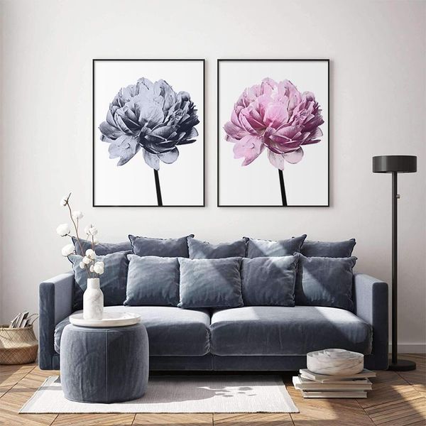 

paintings nordic watercolor canvas painting flowers poster floral wall art print for modern living room pictures bedroom decoration
