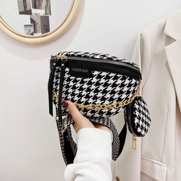 

women's pu single shoulder messenger chest bag thousand bird lattice color leopard print out