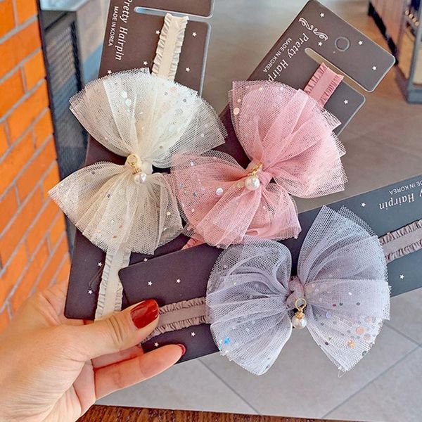 

hair accessories lovemom baby girl lace sequin bowknot headband born infant princess elastic bandeau kids cute headwear gifts, Slivery;white