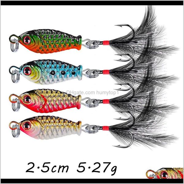 

10pcs/lot jigs metal baits & lures 4 color mixed 2.5cm 5.27g 8# fishing hooks pesca fishing tackle accessories kl_45 qnsyv 7geqt