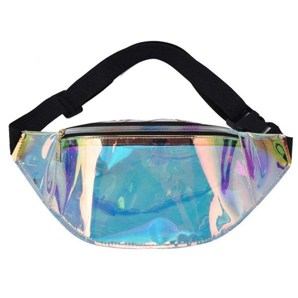 

ladies new transparent shoulder bag colorful waist bag shoulder diagonal fashion pu female