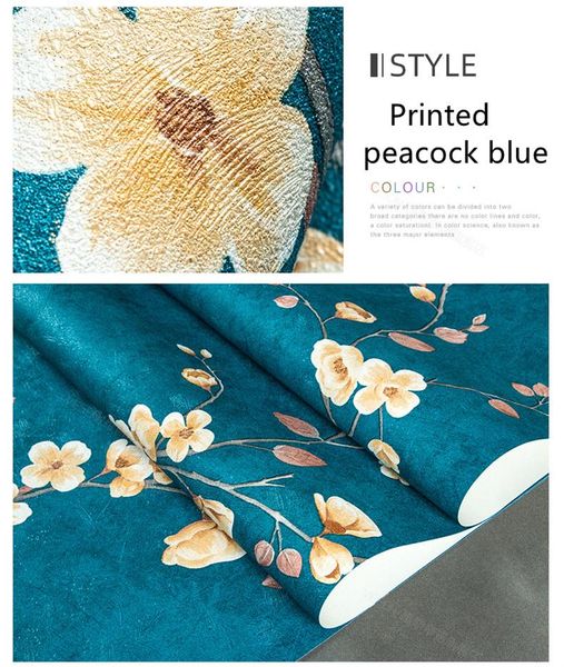 

window stickers wallpaper 3d pastoral decoration floral living room bedroom european style non-woven wall paper