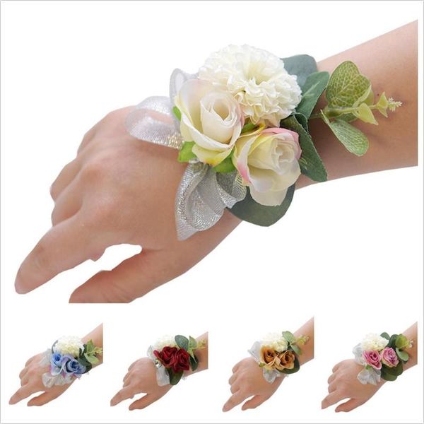 

decorative flowers & wreaths wrist corsage artificial wedding oranment supplies