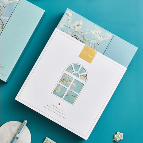 

fountain pens b9hc pen kit macaron blue signature set with pu pouch flower style brouch ink bottle for birthday gifts