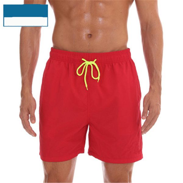 

mens solid colors beach shorts fashion trend breathable drawstring shorts swimwear summer male new waterproof sports casual short pants
