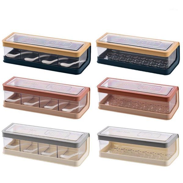 

storage bottles & jars square chopsticks box safe transparent lid container kitchen seasoning bottle boxs food preservation cook tools