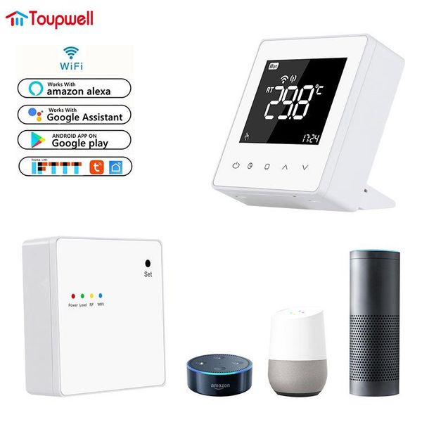 

smart home control 2021 wifi thermostat, electric floor heating water/gas boiler temperature remote controller for google home, alexa