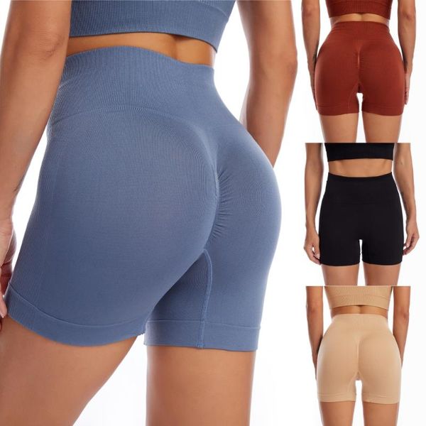 

women's shorts ladies yoga sports high waist slim pure soft nylon fitness buttocks push-ups running abdominal, White;black